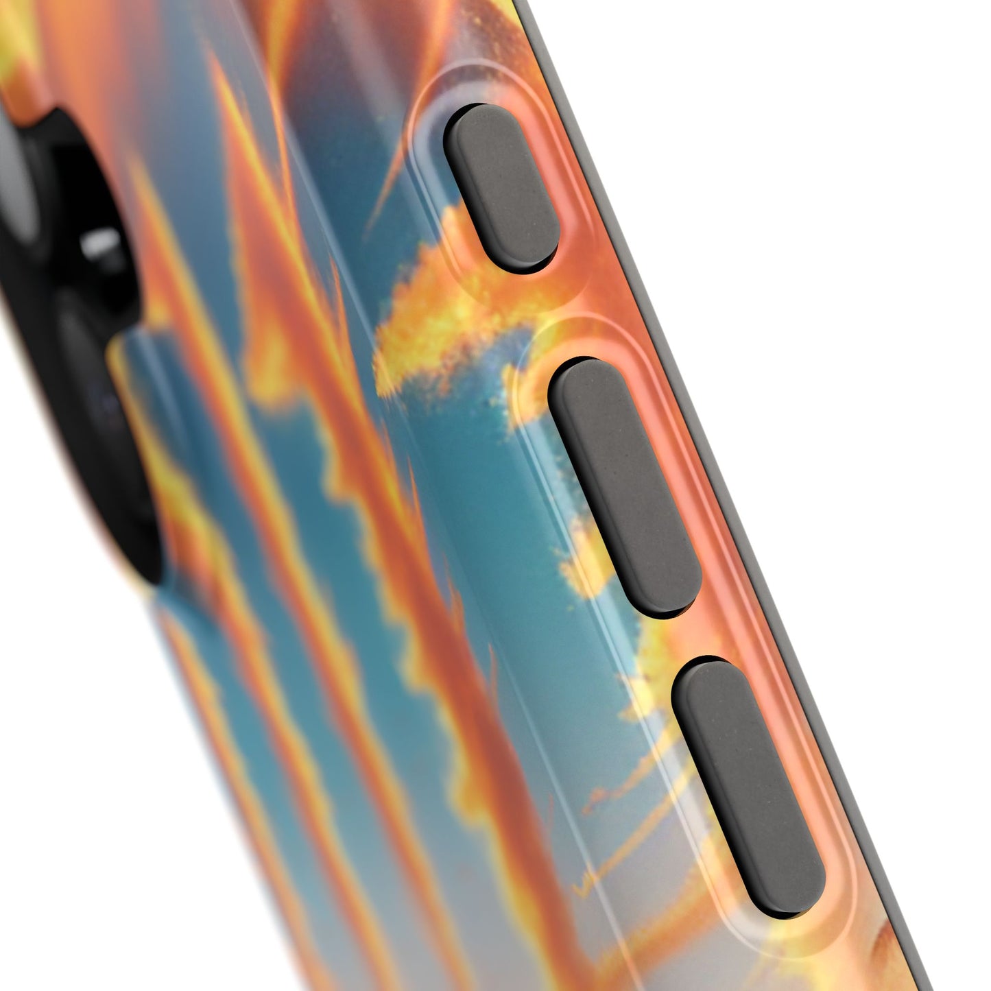 Magnetic Tough Phone case for phone 16 15 14 13 Pro Plus and Max 1111 "Paradise Serenade: Tropical Twilight Symphony" - Tough Phone Case with Tropical Beach Sunset Dolphins ande Sailboats HD Art