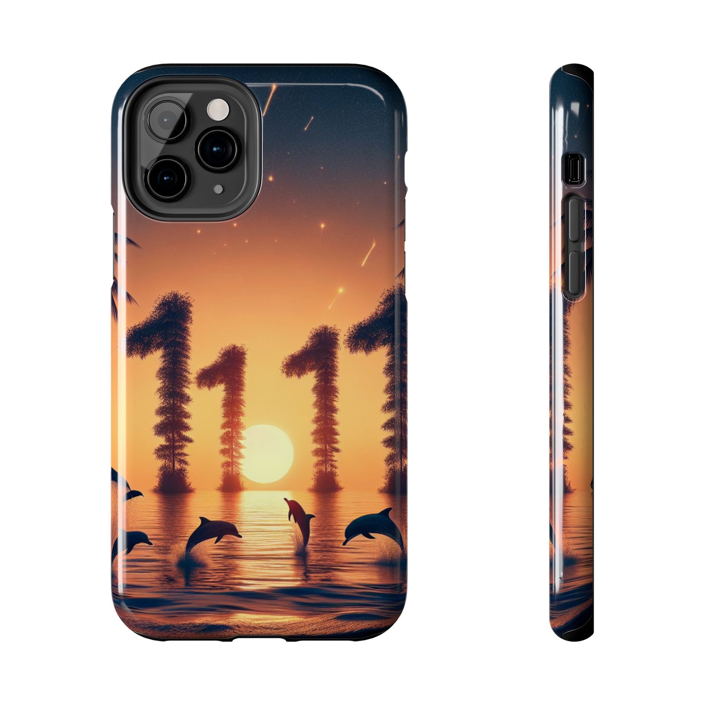 Iphone 16 15 14 13 12 10 9 8 7 Pro Plus and MaxTough Phone Case "Sunset Serenity: A Tropical Beach Odyssey" - 1111 Tropical Beach Art