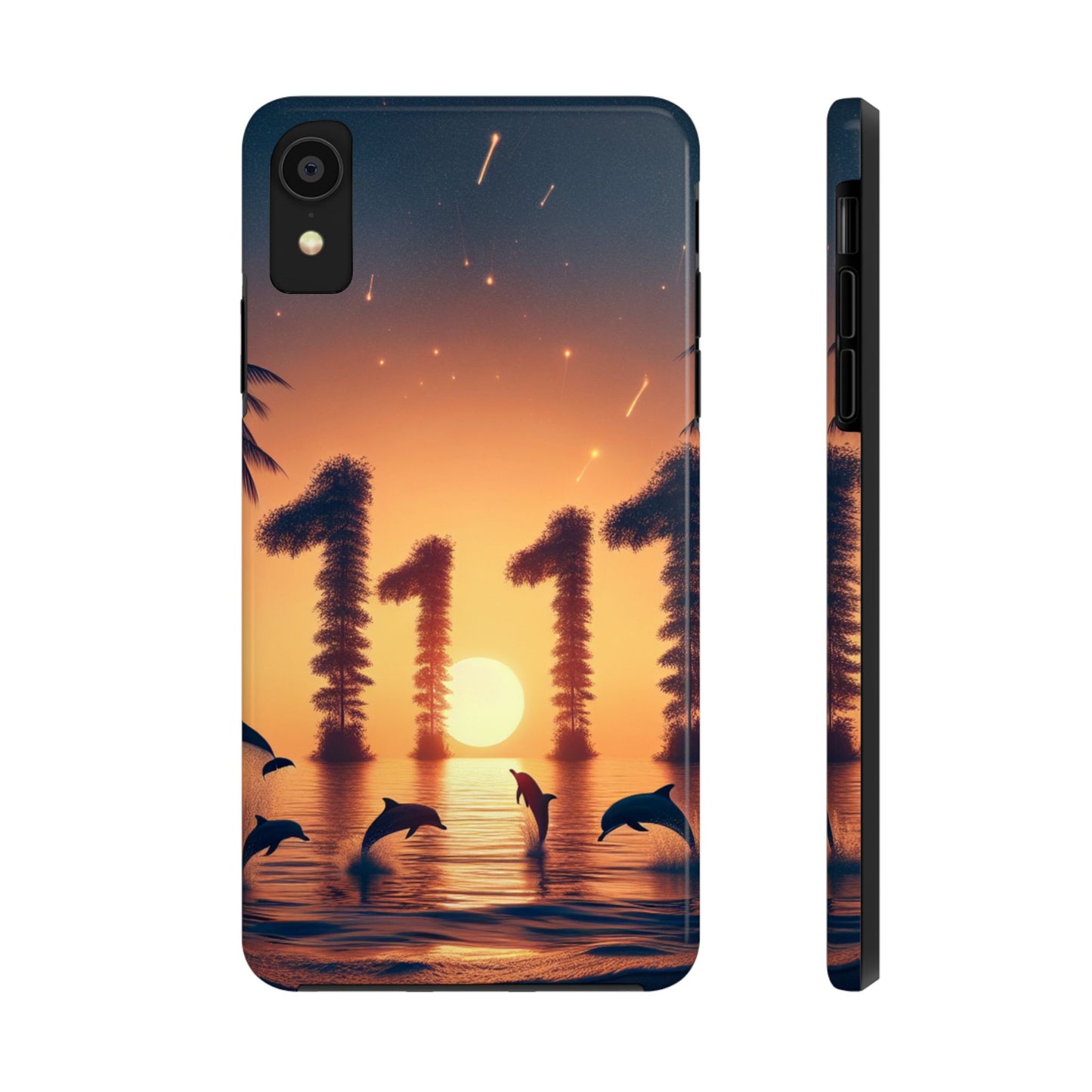 Iphone 16 15 14 13 12 10 9 8 7 Pro Plus and MaxTough Phone Case "Sunset Serenity: A Tropical Beach Odyssey" - 1111 Tropical Beach Art