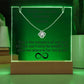 Infinity KNOT Necklace Color LED Acrylic Infinity Card Black Text For my Wife/ Girlfriend & Husband/ Boyfriend Infinite love Keepsake 5