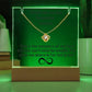 Infinity KNOT Necklace Color LED Acrylic Infinity Card Black Text For my Wife/ Girlfriend & Husband/ Boyfriend Infinite love Keepsake 5