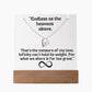 To my Wife/ Girlfriend & Husband/ Boyfriend Infinite love Keepsake Acrylic Infinity Card  Black Text & Heart Necklace 5