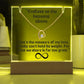 To my Wife/ Girlfriend & Husband/ Boyfriend Infinite love Keepsake Acrylic Infinity Card  Black Text & Heart Necklace 5