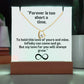 Color LED Acrylic Infinity Card WHITE Background and  HEART Necklace  For my Wife/ Girlfriend & Husband/ Boyfriend Infinite love Keepsake 2